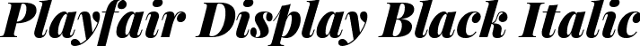 Playfair Display Black Italic font | PlayfairDisplay-BlackItalic.ttf