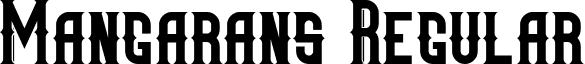 Mangarans Regular font | Mangarans_DEMO.ttf