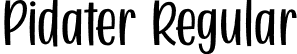 Pidater Regular font | Pidater.otf