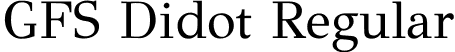 GFS Didot Regular font | GFSDidot-Regular.ttf