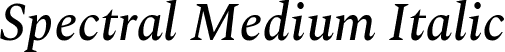 Spectral Medium Italic font | Spectral-MediumItalic.ttf