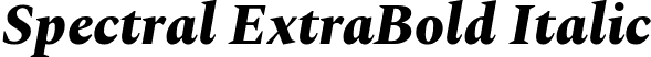 Spectral ExtraBold Italic font | Spectral-ExtraBoldItalic.ttf