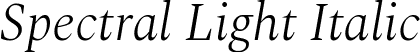 Spectral Light Italic font | Spectral-LightItalic.ttf