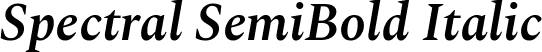 Spectral SemiBold Italic font | Spectral-SemiBoldItalic.ttf