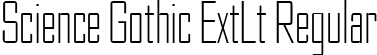 Science Gothic ExtLt Regular font | ScienceGothic-ExtLtUltCnd.ttf