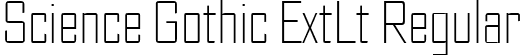 Science Gothic ExtLt Regular font | ScienceGothic-ExtraLightXCnd.ttf