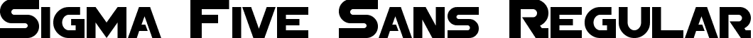 Sigma Five Sans Regular font | Sigma Five Sans.otf