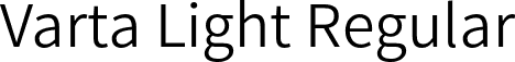 Varta Light Regular font | Varta-Light.otf