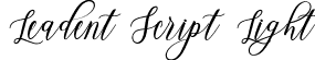 Leadent Script Light font | Leadent Script.ttf