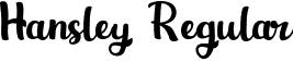 Hansley Regular font | Hansley.otf