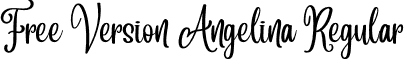 Free Version Angelina Regular font | Free Version Angelina.ttf