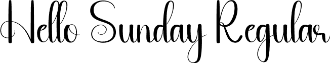 Hello Sunday Regular font | Hello-Sunday.otf