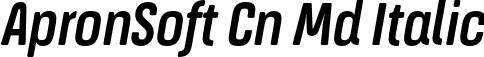 ApronSoft Cn Md Italic font | Hurufatfont Type Foundry - ApronSoftCnMd-It.otf