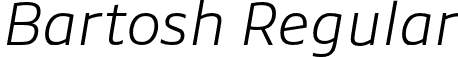 Bartosh Regular font | Bartosh-LightItalic.otf