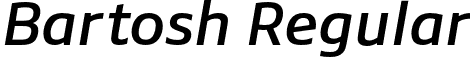 Bartosh Regular font | Bartosh-MediumItalic.otf