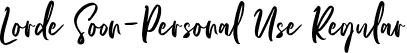 Lorde Soon-Personal Use Regular font | LordeSoon-PersonalUse.ttf