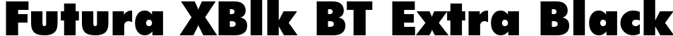 Futura XBlk BT Extra Black font | Futura XBlk BT.ttf