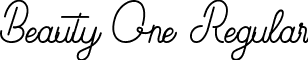 Beauty One Regular font | BeautyOne-_demo_.ttf