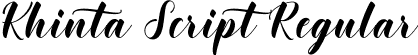 Khinta Script Regular font | Khinta Script.ttf