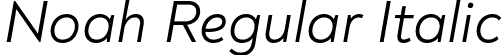 Noah Regular Italic font | noah-regularitalic.otf