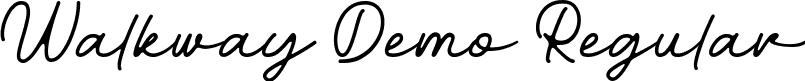 Walkway Demo Regular font | Walkway Demo.otf