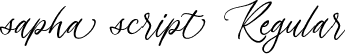 sapha script Regular font | Sapha Script.otf