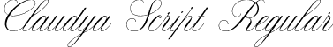 Claudya Script Regular font | Claudya Demo.otf