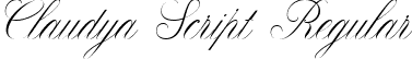 Claudya Script Regular font | Claudya Demo.ttf