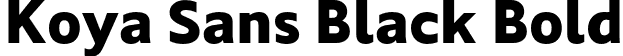 Koya Sans Black Bold font | KoyaSans-Black.otf