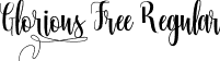 Glorious Free Regular font | Glorious Free.ttf