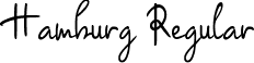 Hamburg Regular font | Hamburg.otf