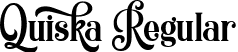 Quiska Regular font | Quiska Personal Use Only.ttf