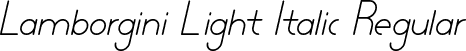 Lamborgini Light Italic Regular font | lamborgini-lightitalic-personal.ttf