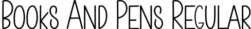 Books And Pens Regular font | Books-And-Pens.otf