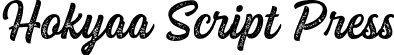 Hokyaa Script Press font | Hokyaa Script Press.otf