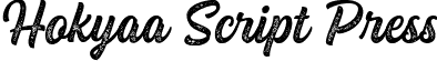 Hokyaa Script Press font | Hokyaa Script Press.ttf