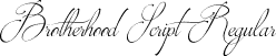 Brotherhood Script Regular font | Brotherhood_Script.ttf