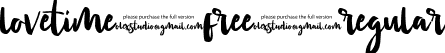 Lovetime FREE Regular font | Love time FREE.ttf