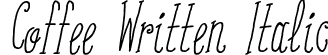 Coffee Written Italic font | Coffee Written Italic.otf