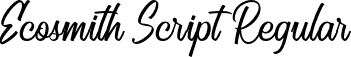 Ecosmith Script Regular font | EcosmithScript-Regular.otf