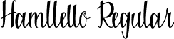 Hamlletto Regular font | Hamlletto.ttf