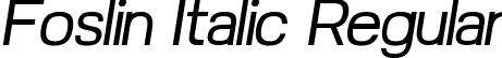 Foslin Italic Regular font | Foslin-Italic.ttf