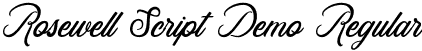 Rosewell Script Demo Regular font | RosewellScriptDemo.otf