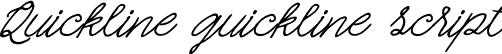 Quickline quickline script font | Quickline.ttf