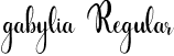 gabylia Regular font | Gabylia.otf