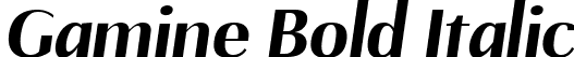 Gamine Bold Italic font | Gamine Italic.ttf