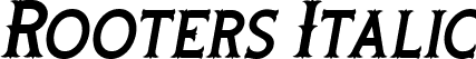 Rooters Italic font | Rooters Italic.ttf