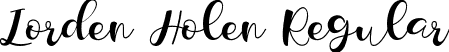 Lorden Holen Regular font | LordenHolen.ttf