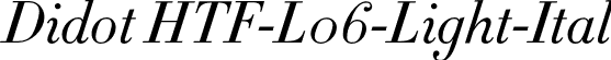 Didot HTF-L06-Light-Ital font | Didot HTF L06 Light Italic.otf