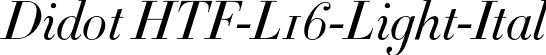 Didot HTF-L16-Light-Ital font | Didot HTF L16 Light Italic.otf